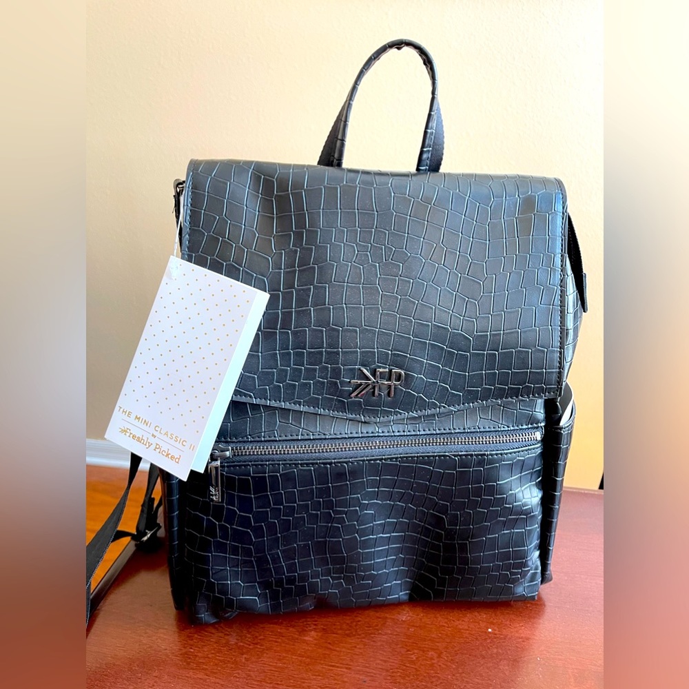 NWT Freshly Picked Ebony Croc Mini Classic Bag II